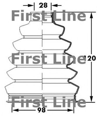 FIRST LINE fcb2394 -  Пыльник, приводной вал